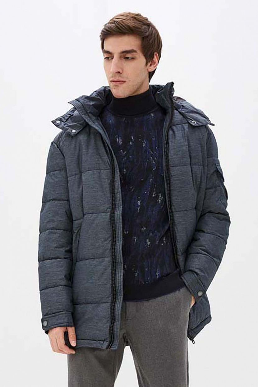 Куртка (Эко пух) (арт. baon B541503), размер XL, цвет marengo melange#ebeeed