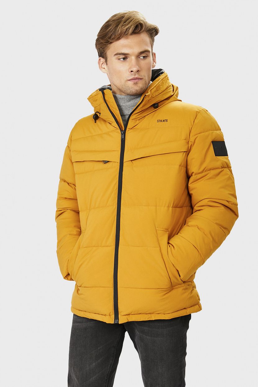 Куртка (Эко пух) (арт. baon B541807), размер L, цвет желтый