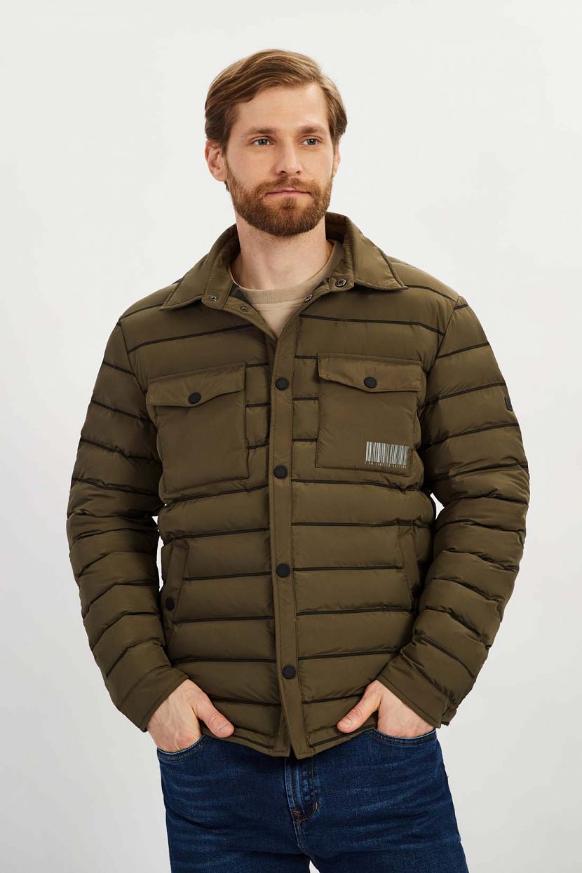 цена Бесшовная куртка рубашечного кроя, 3XL, зеленый
