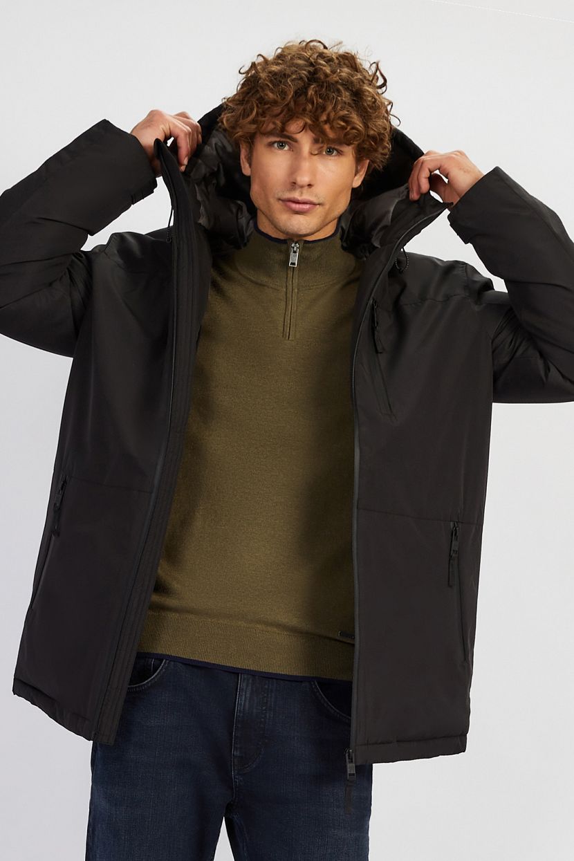 Куртка (Эко пух) (арт. baon B5422502), размер S, цвет черный Куртка (Эко пух) (арт. baon B5422502) - фото 1