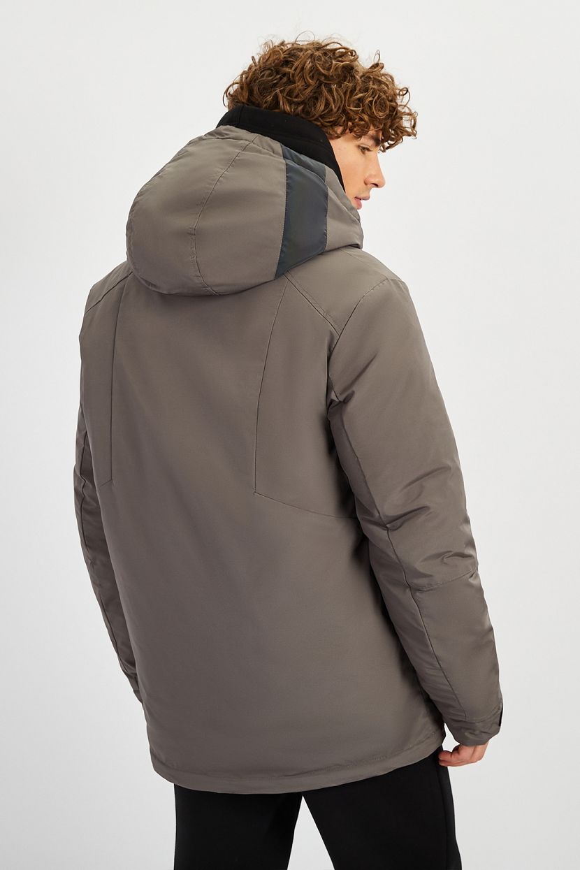 Куртка (Эко пух) (арт. baon B5422503), размер XL, цвет серый Куртка (Эко пух) (арт. baon B5422503) - фото 3