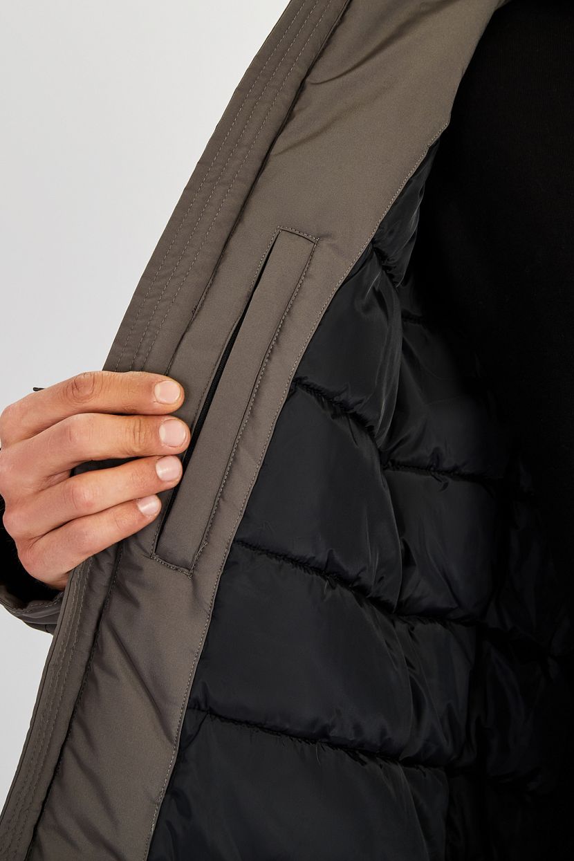 Куртка (Эко пух) (арт. baon B5422503), размер XL, цвет серый Куртка (Эко пух) (арт. baon B5422503) - фото 7