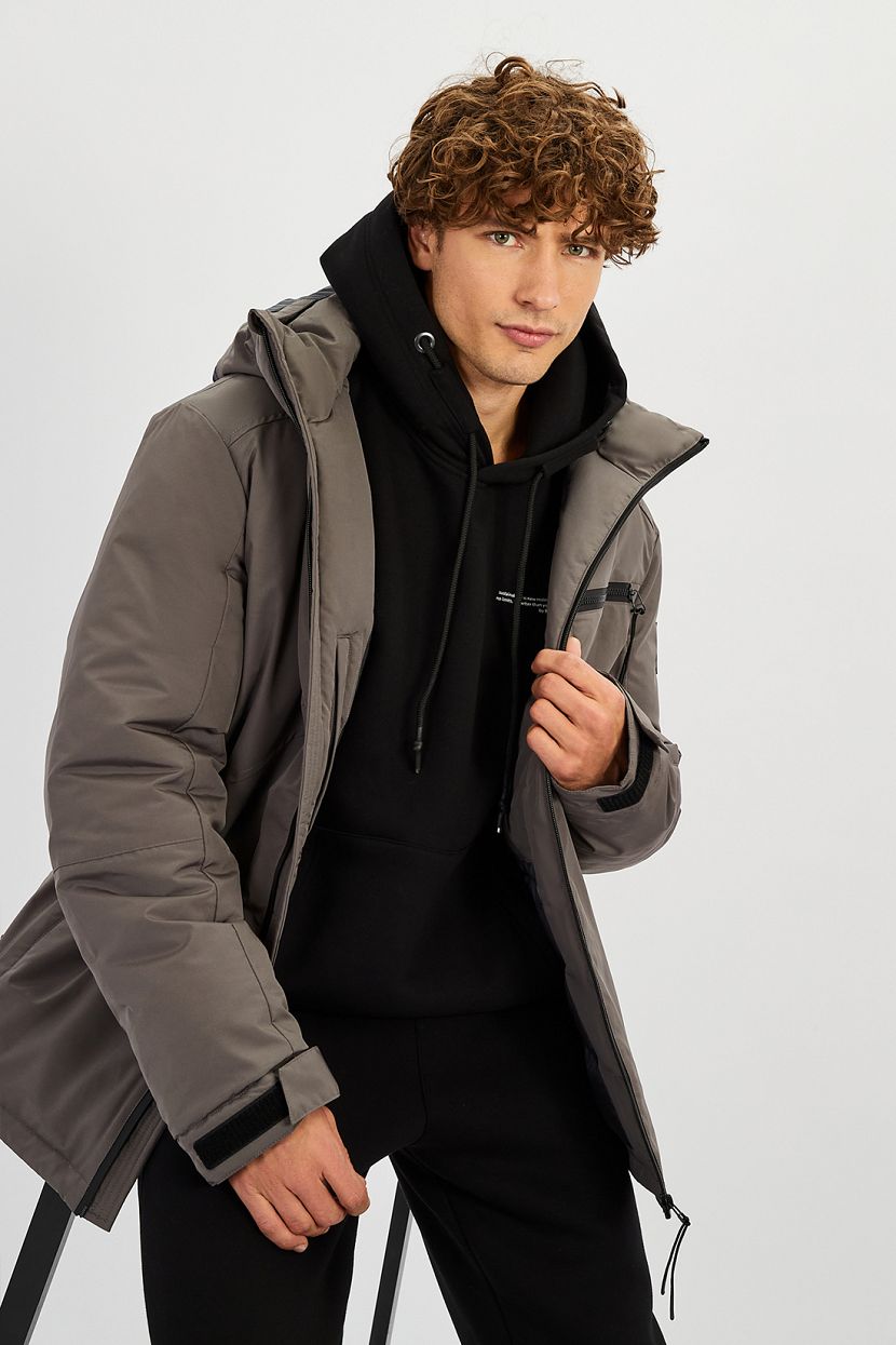 Куртка (Эко пух) (арт. baon B5422503), размер XL, цвет серый Куртка (Эко пух) (арт. baon B5422503) - фото 1