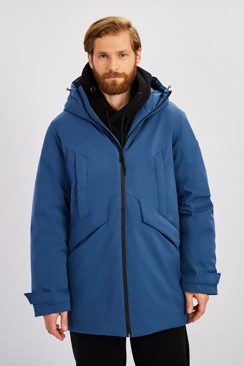 Куртка (Эко пух) (арт. baon B5422504), размер L, цвет синий Куртка (Эко пух) (арт. baon B5422504) - фото 2