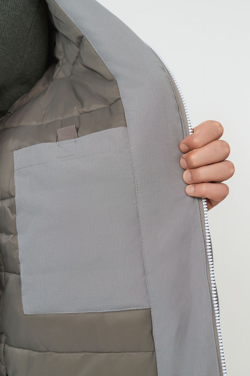 Куртка (Эко пух) (арт. baon B5423505), размер M, цвет серый Куртка (Эко пух) (арт. baon B5423505) - фото 5