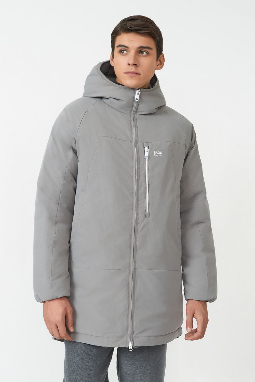 Куртка (Эко пух) (арт. baon B5423505), размер M, цвет серый Куртка (Эко пух) (арт. baon B5423505) - фото 1