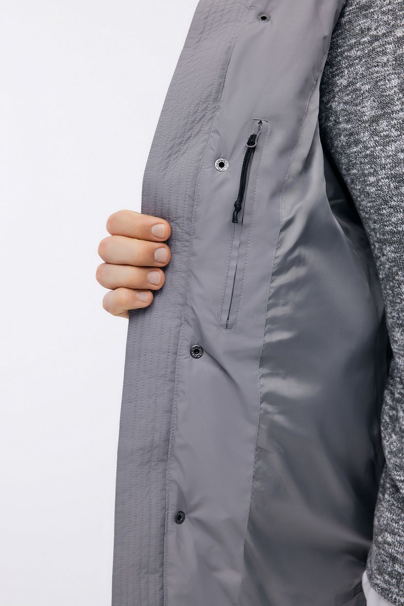 Дутая куртка-оверсайз (арт. BAON B5424002), размер M, цвет серый Дутая куртка-оверсайз (арт. BAON B5424002) - фото 5