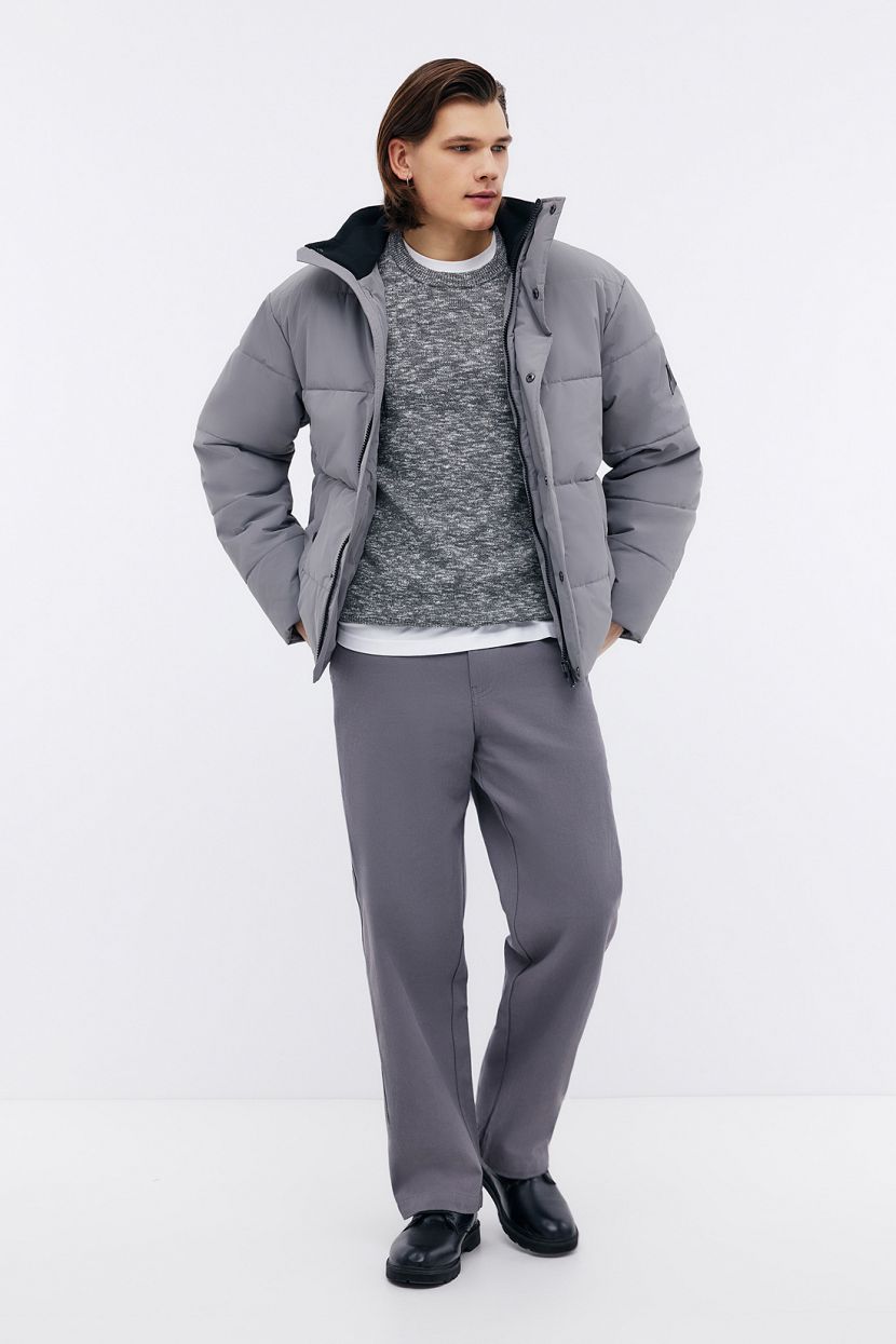 Дутая куртка-оверсайз (арт. BAON B5424002), размер M, цвет серый Дутая куртка-оверсайз (арт. BAON B5424002) - фото 2