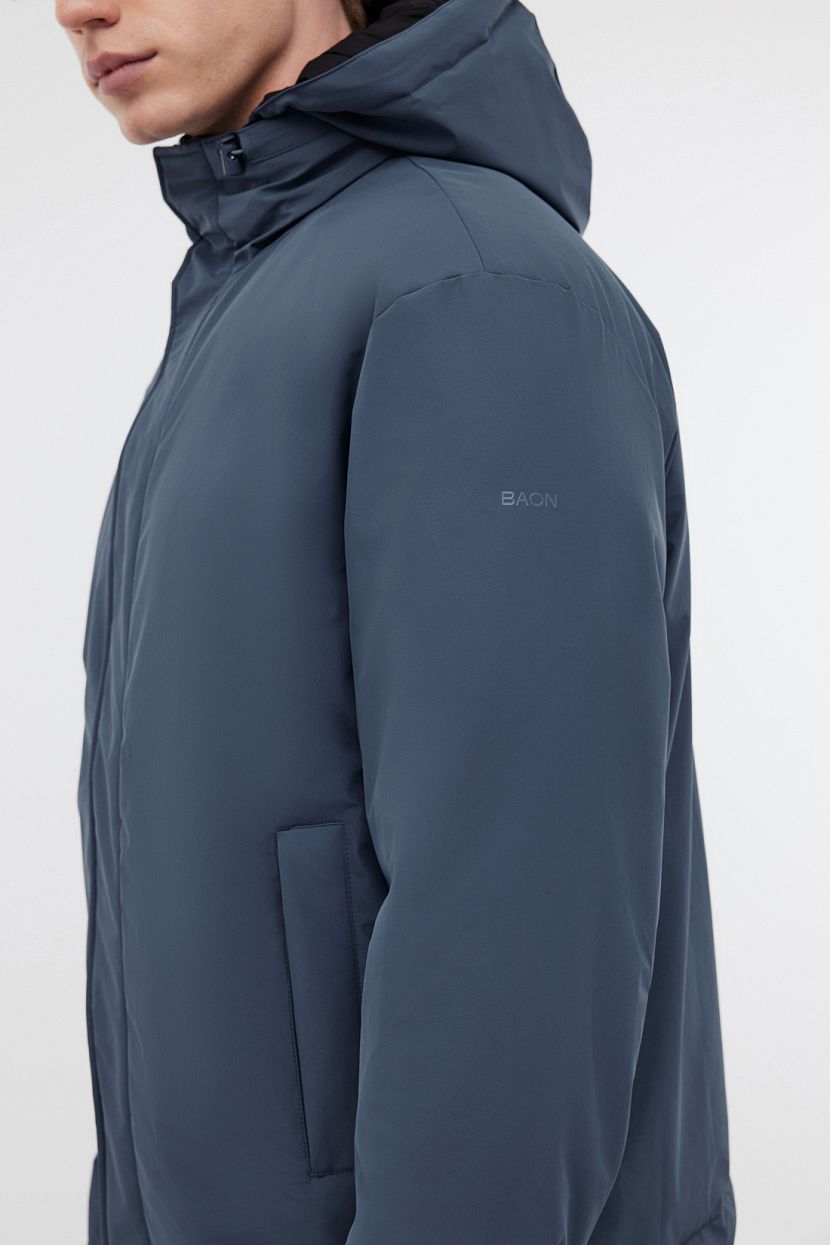 Двухсторонняя куртка с капюшоном на молнии (арт. BAON B5424004), размер 3XL, цвет stormy weather-black Двухсторонняя куртка с капюшоном на молнии (арт. BAON B5424004) - фото 5