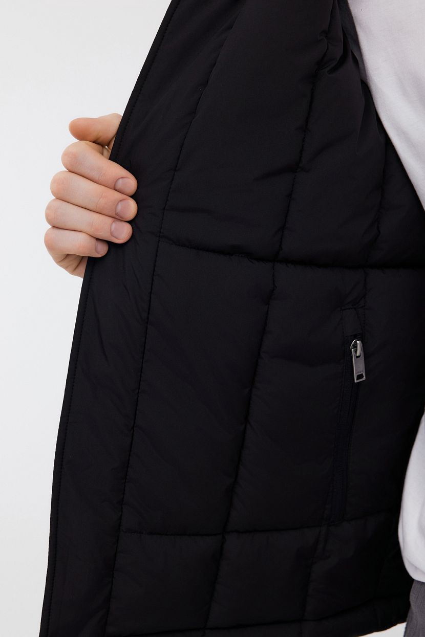 Двухсторонняя куртка с капюшоном на молнии (арт. BAON B5424004), размер 3XL, цвет stormy weather-black Двухсторонняя куртка с капюшоном на молнии (арт. BAON B5424004) - фото 8