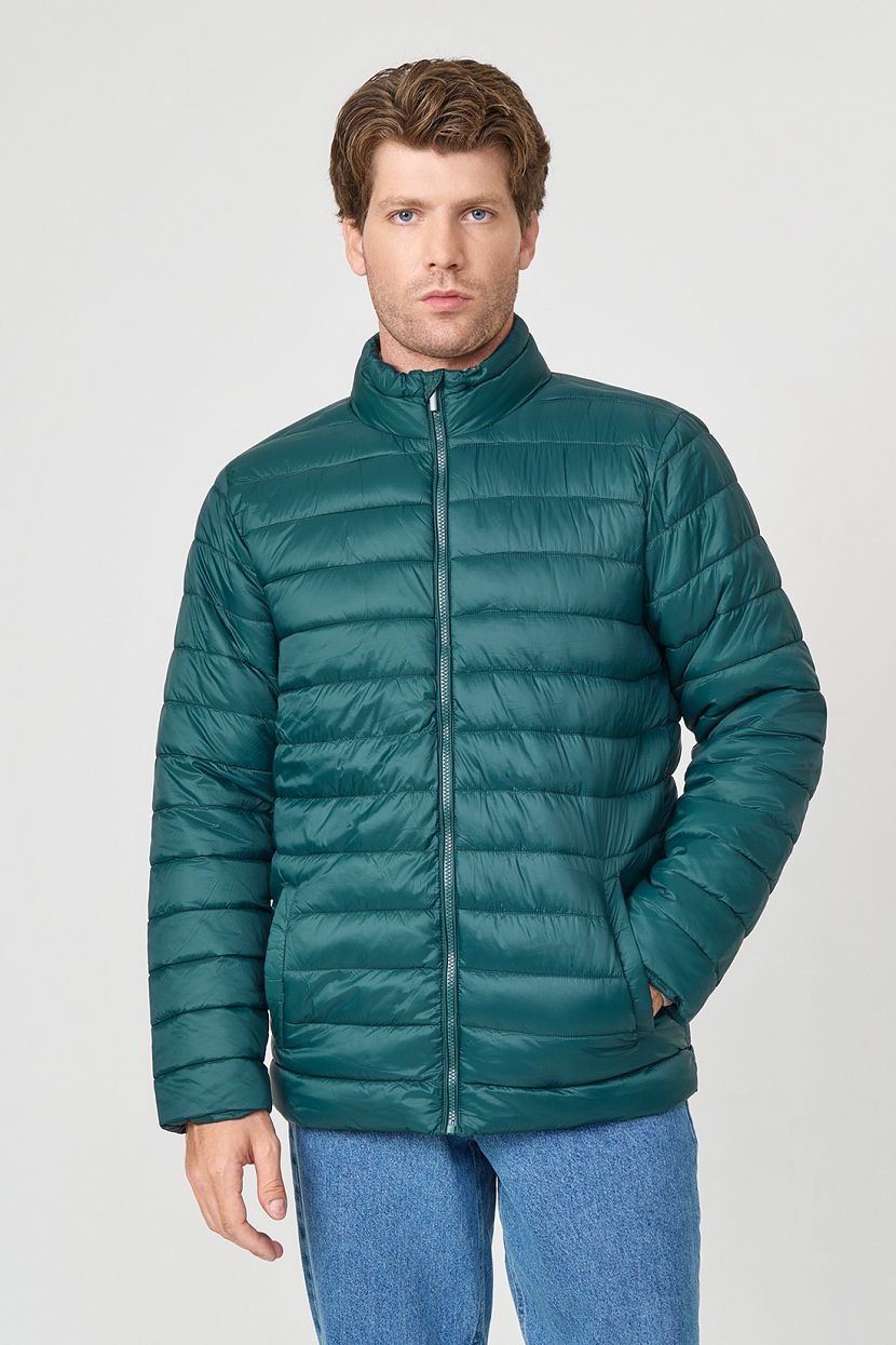 Куртка с горизонтальной стёжкой, 3XL, зеленый