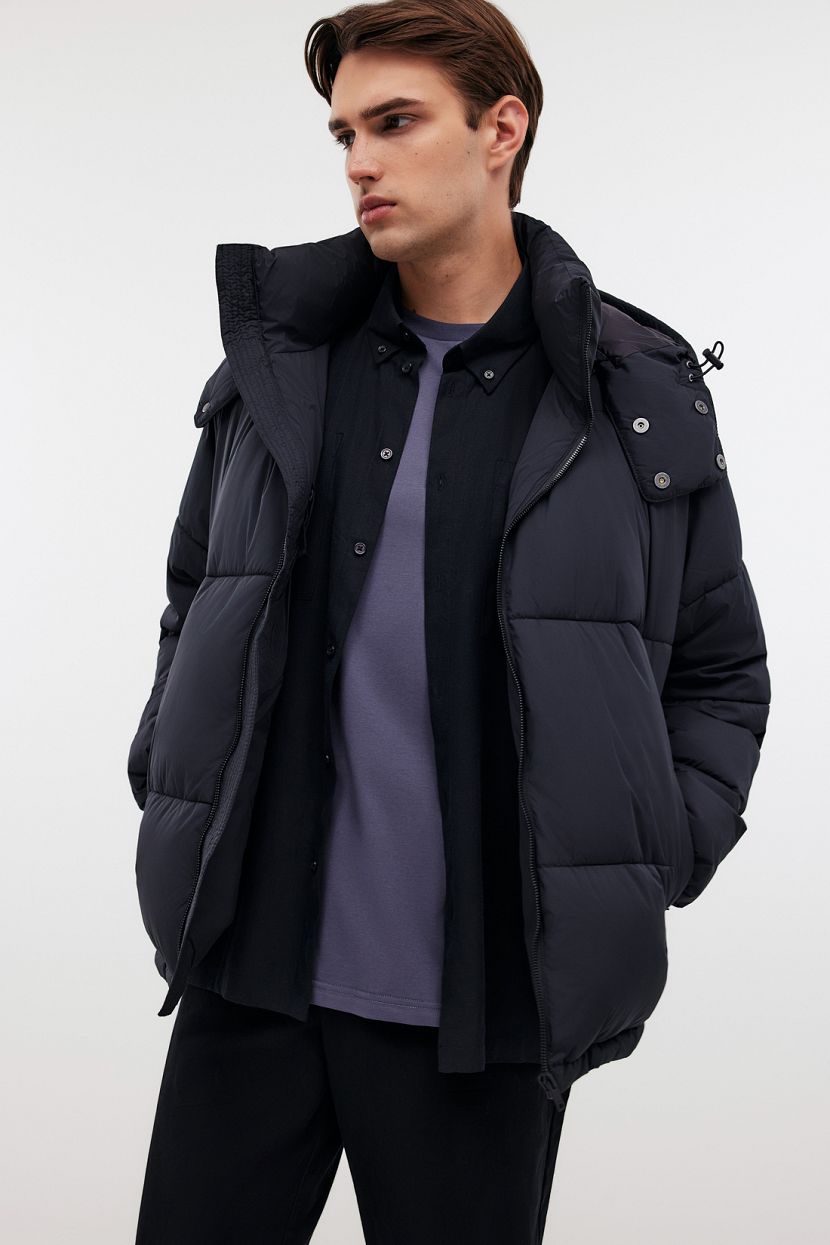 Куртка оверсайз с капюшоном 3XL черный 10199₽