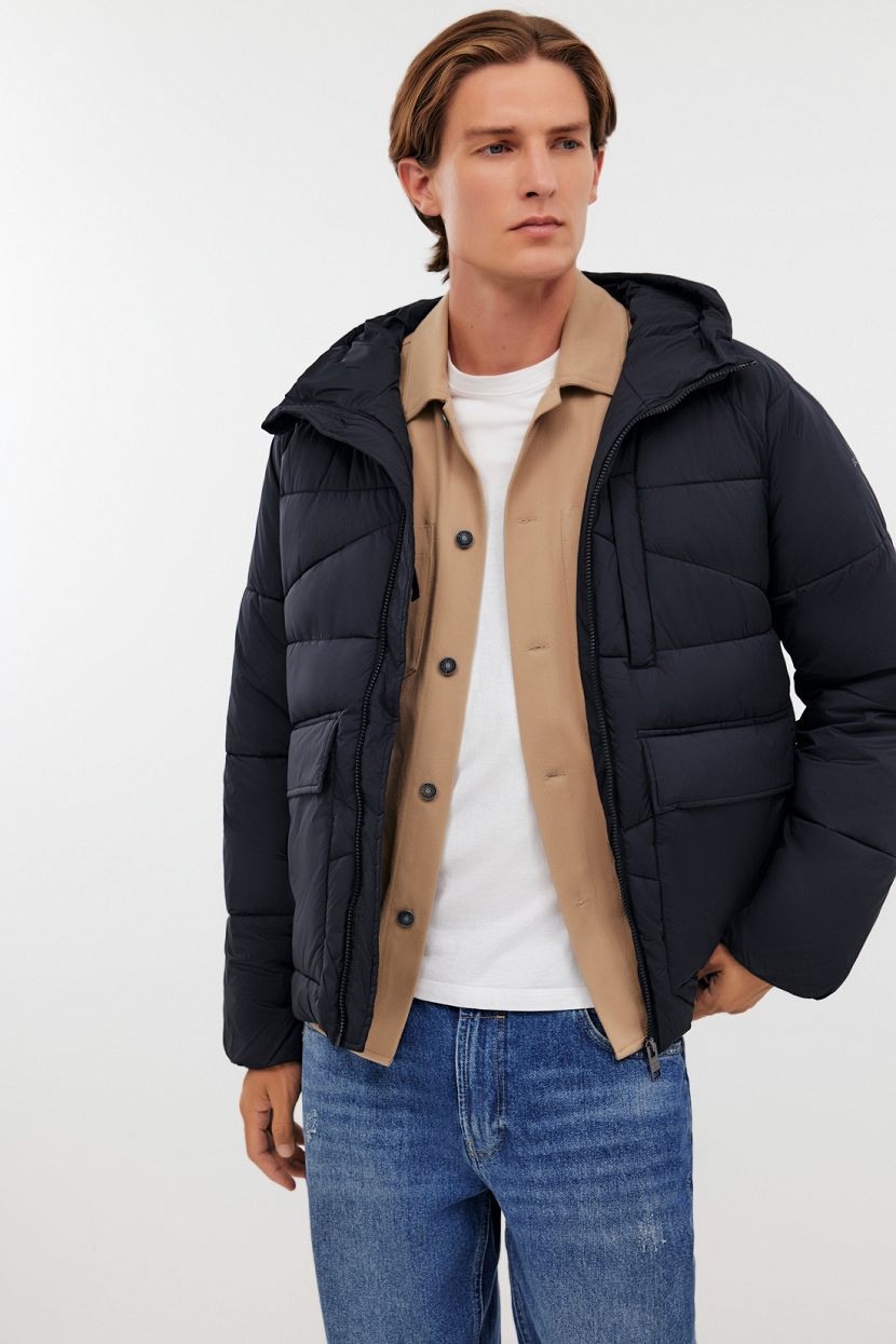Куртка из экопуха с водоотталкивающей пропиткой и капюшоном 8499₽