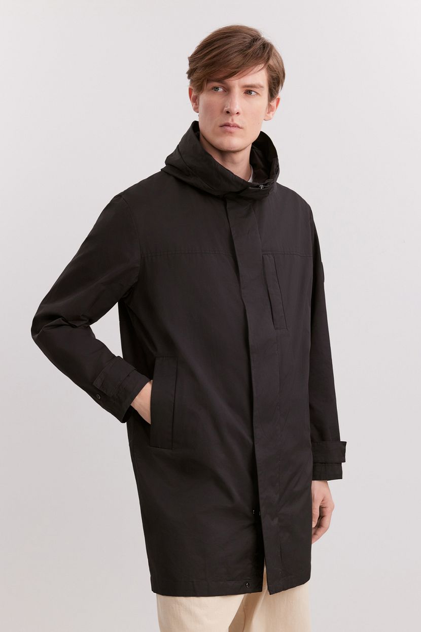 Плащ из ткани с защитой от ветра 3XL черный 11999₽