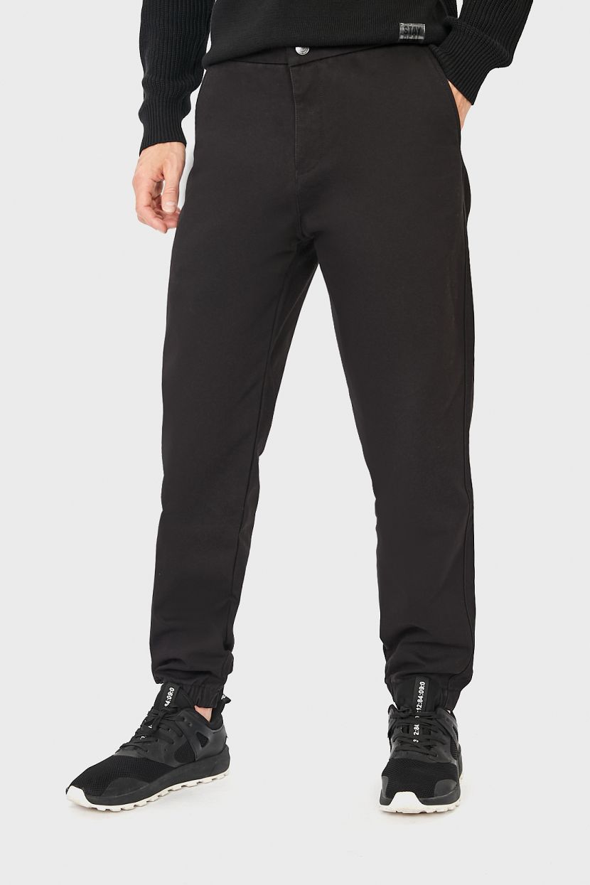 Утеплённые брюки (бондинг), XL, черный