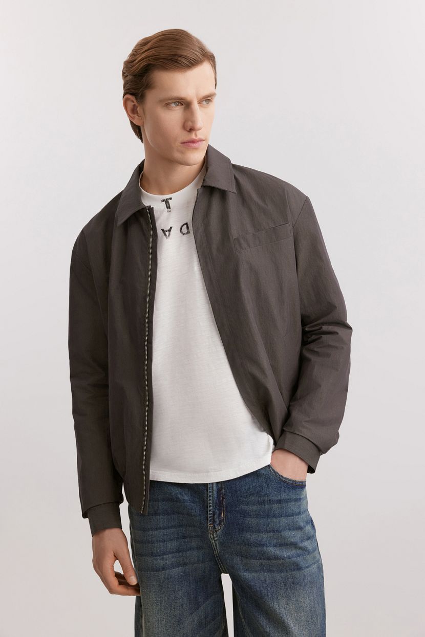 Ветровка-рубашка из ткани с содержанием хлопка