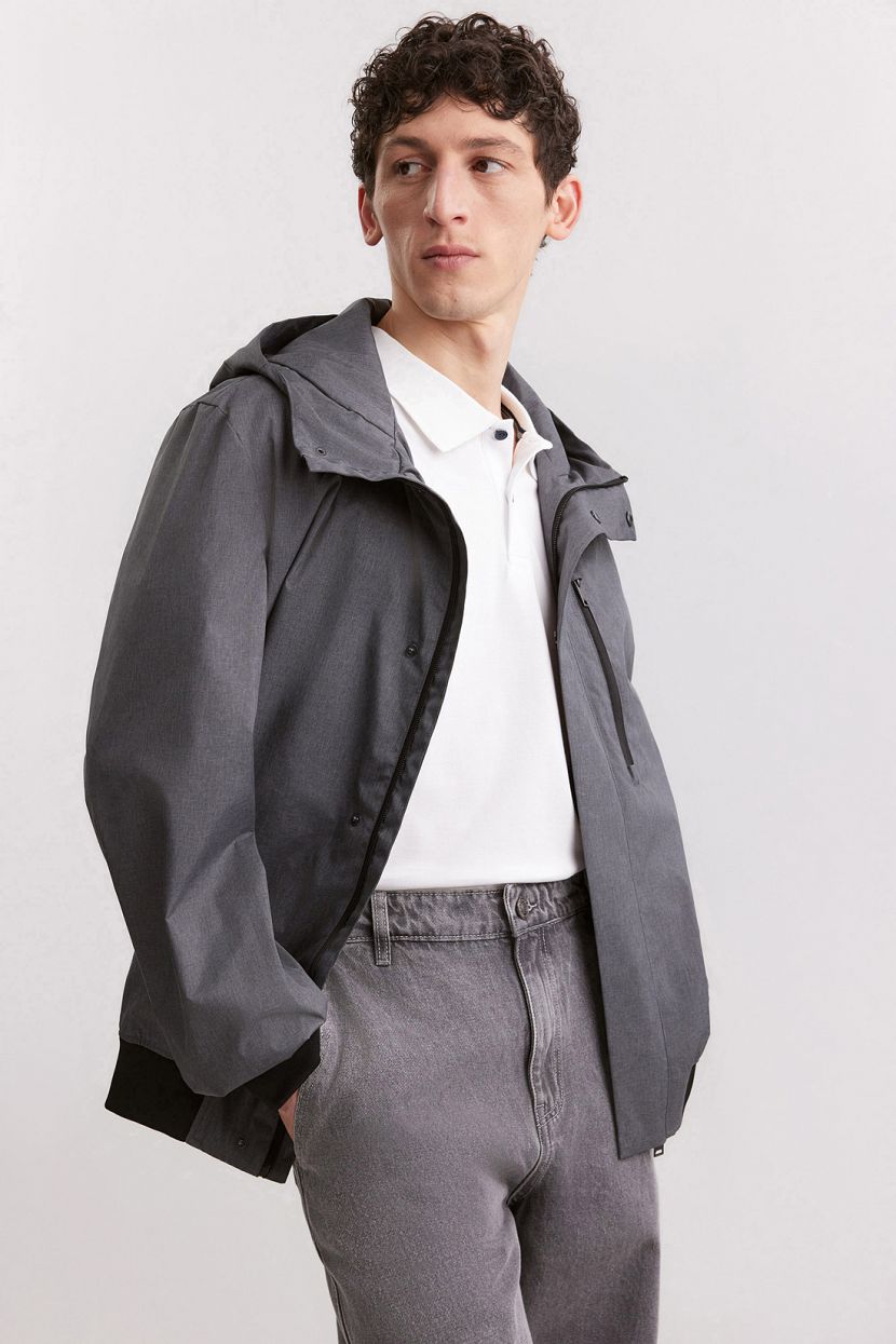 Ветровка из меланжевой ткани 3XL серый 9999₽