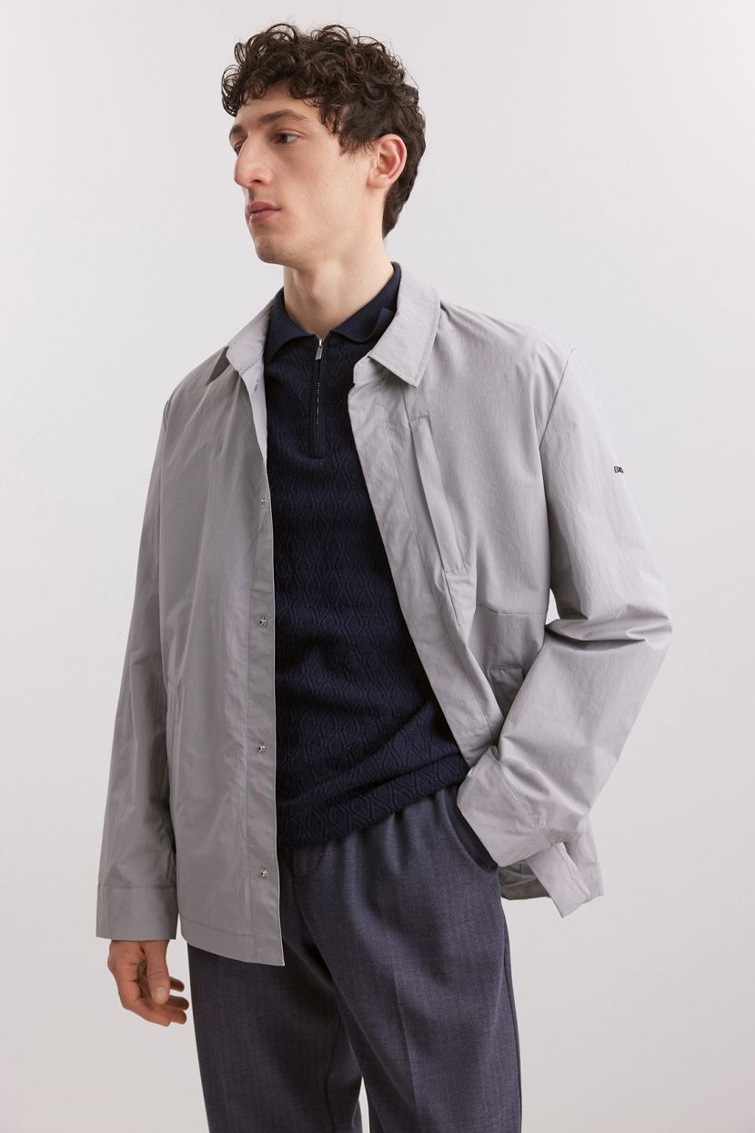 Ветровка с отложным воротником 3XL серый 6499₽