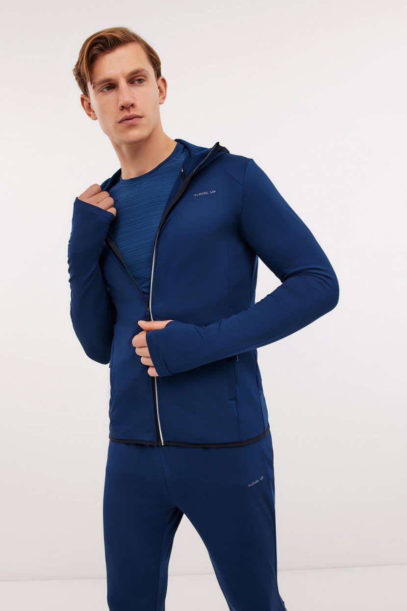 Спортивная толстовка с капюшоном 3XL синий 4115₽
