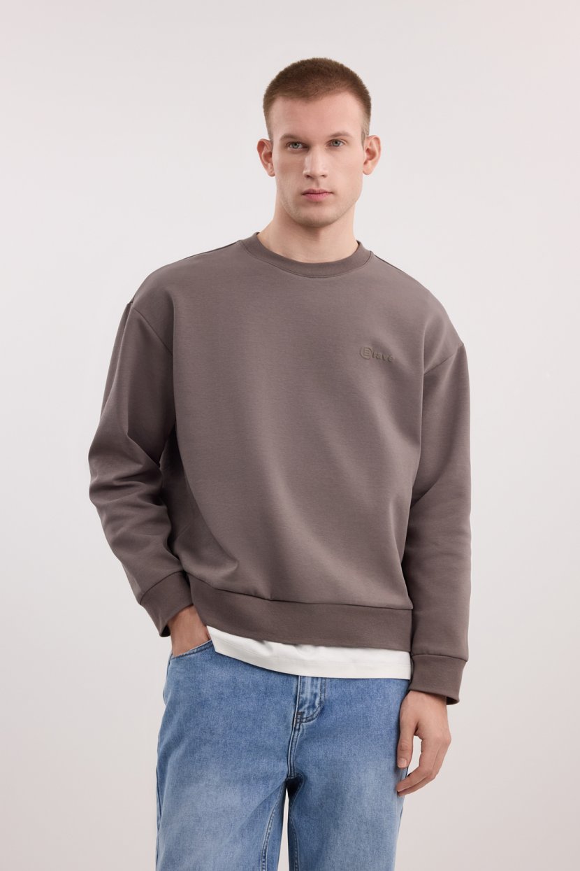 Свободный свитшот из хлопка даблфейс 5599₽