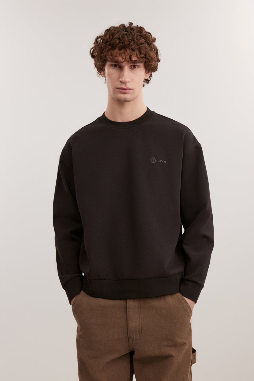 Свободный свитшот из хлопка даблфейс 5599₽