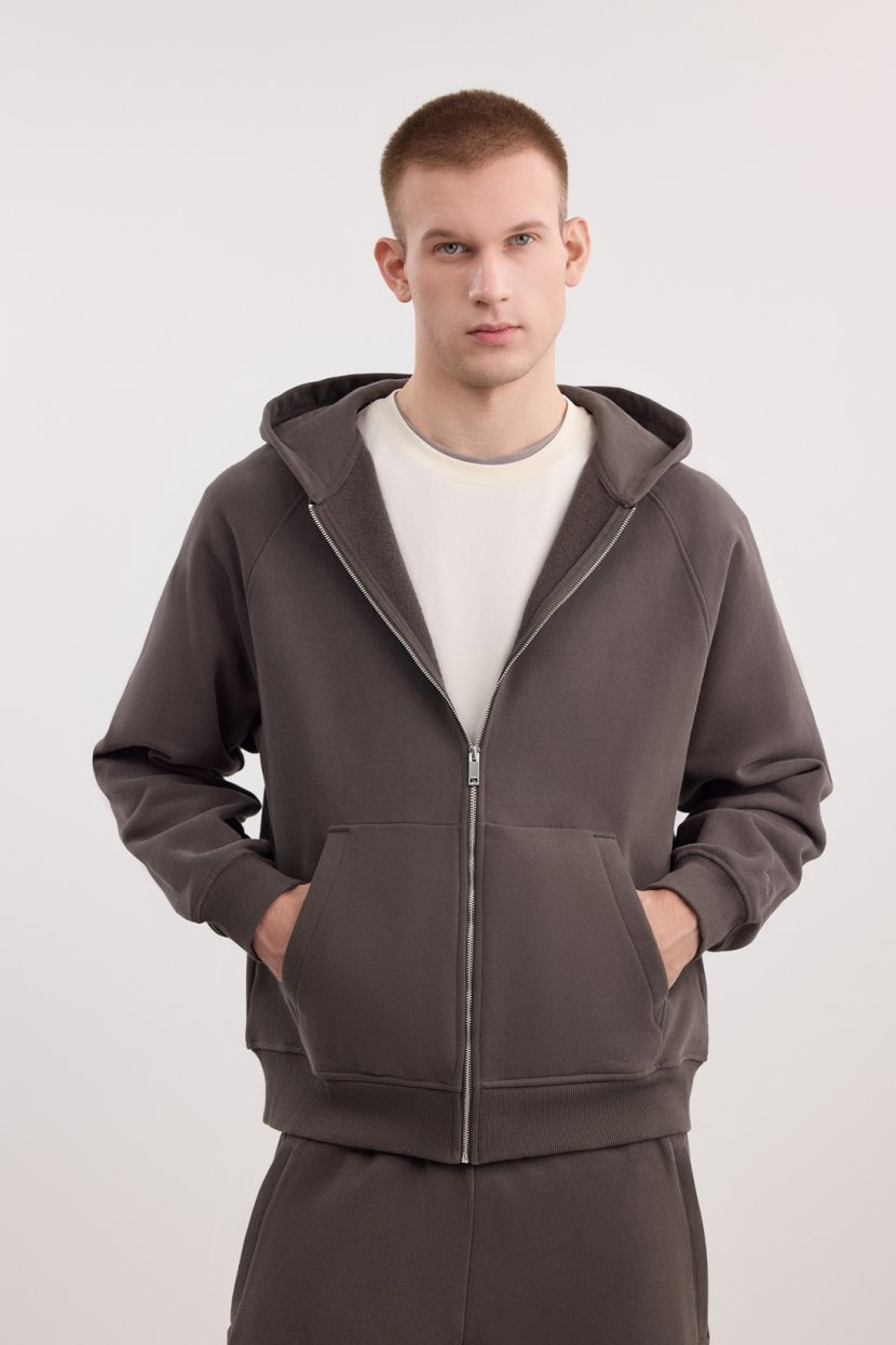 Зип-худи из хлопкового футера