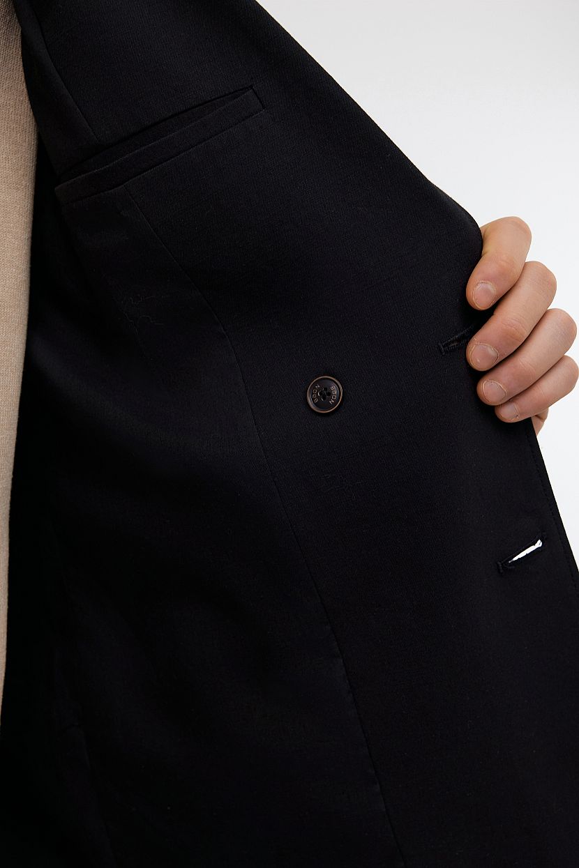 Двубортный пиджак на пуговицах с карманами (арт. BAON B6224002), размер S, цвет черный Двубортный пиджак на пуговицах с карманами (арт. BAON B6224002) - фото 5
