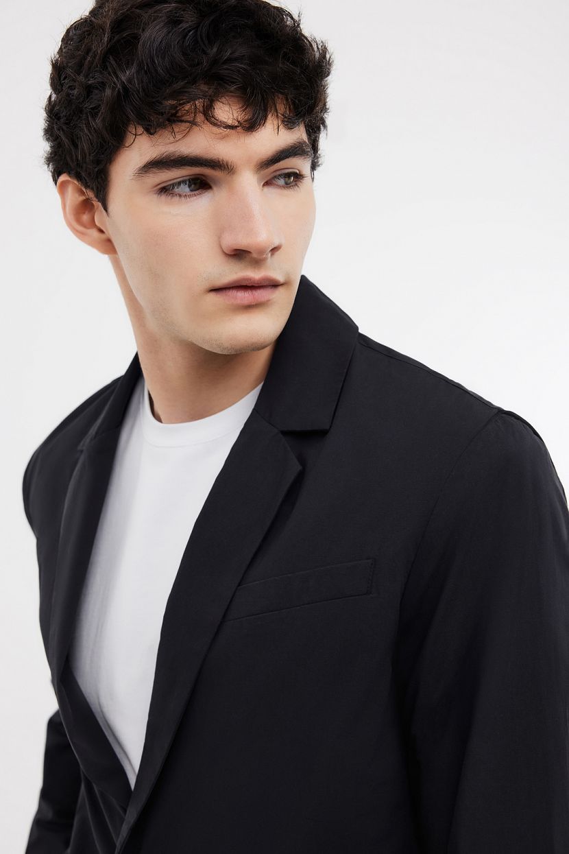 Однобортный пиджак с подкладкой на пуговицах  (арт. BAON B6224003), размер S, цвет черный Однобортный пиджак с подкладкой на пуговицах  (арт. BAON B6224003) - фото 4