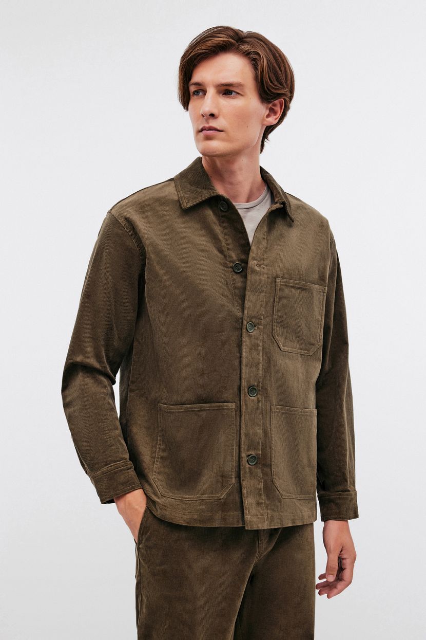 Куртка-рубашка свободного силуэта S зеленый 4799₽