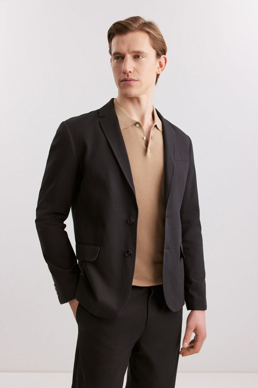 Пиджак из 100 хлопка 3XL черный 8999₽