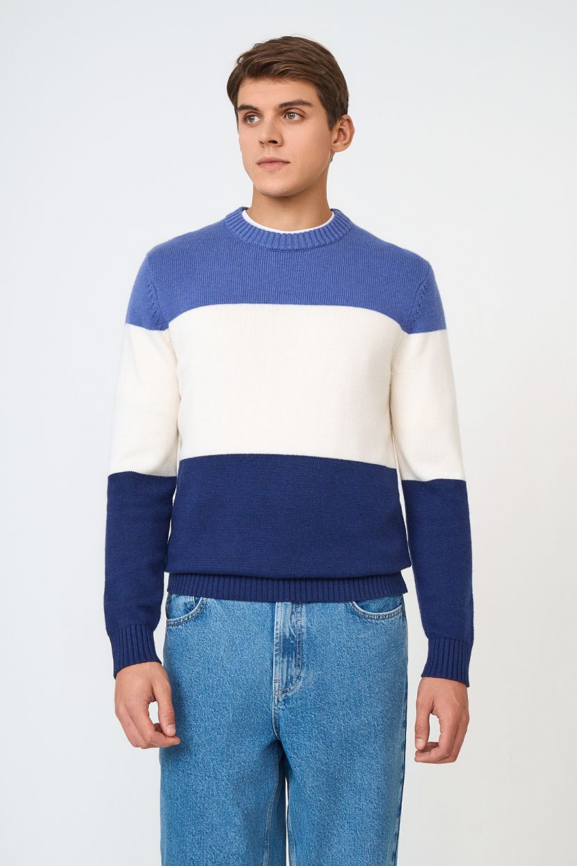 Джемпер с содержанием кашемира M синий 3599₽