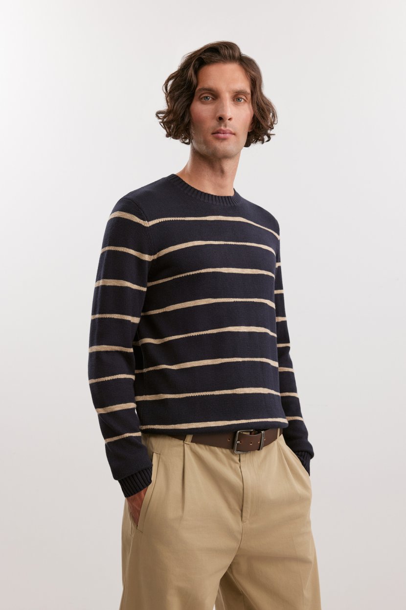 Джемпер в полоску 3XL синий 1709₽