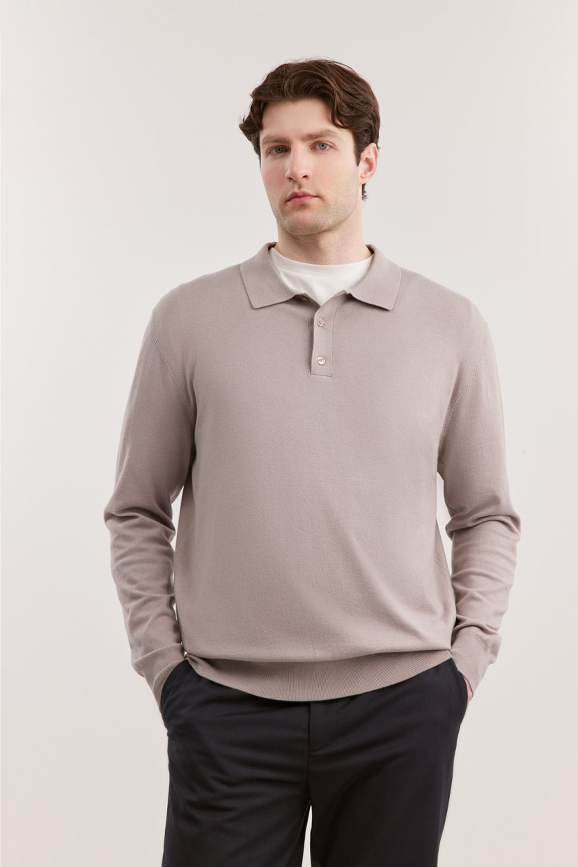 Джемпер-поло из вискозы и хлопка 7699₽