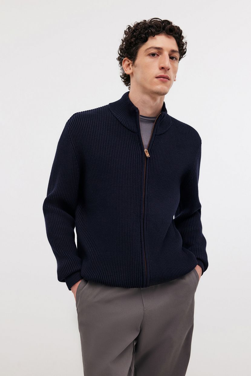 Кардиган на молнии в рубчик 4799₽