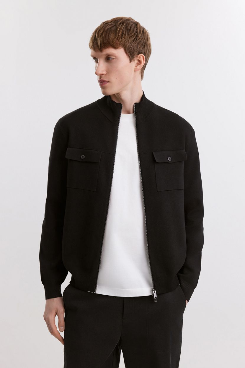 Кардиган с воротником на молнии 9999₽