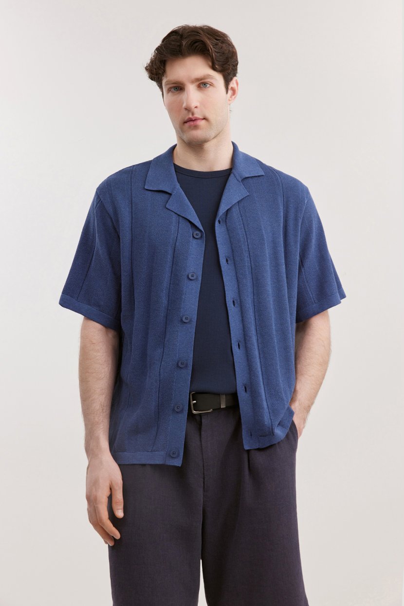 Кардиган в рубашечном стиле из хлопка 6199₽