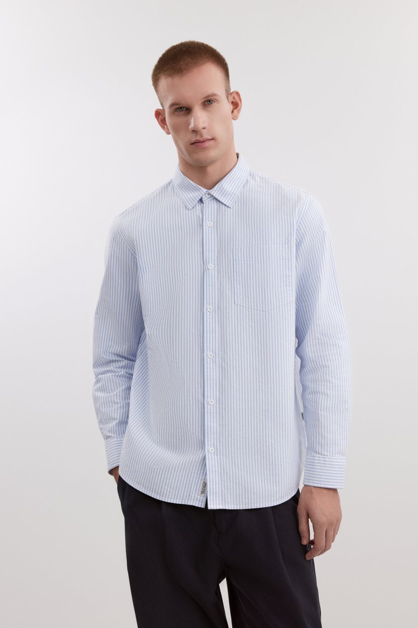 Рубашка из хлопка в полоску 6199₽
