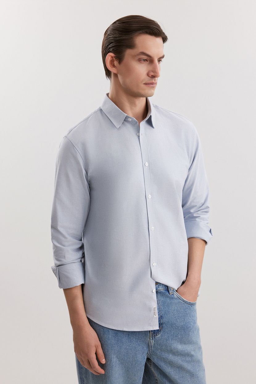 Рубашка из 100 хлопка 3XL голубой 3599₽