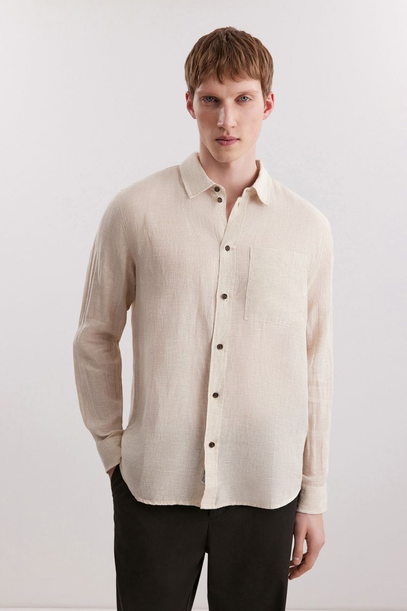 Рубашка из льна 3XL бежевый 2999₽