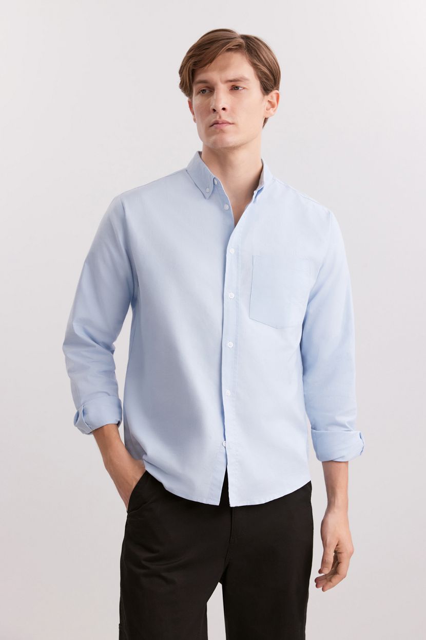 Рубашка из хлопка с фланелевой поверхностью