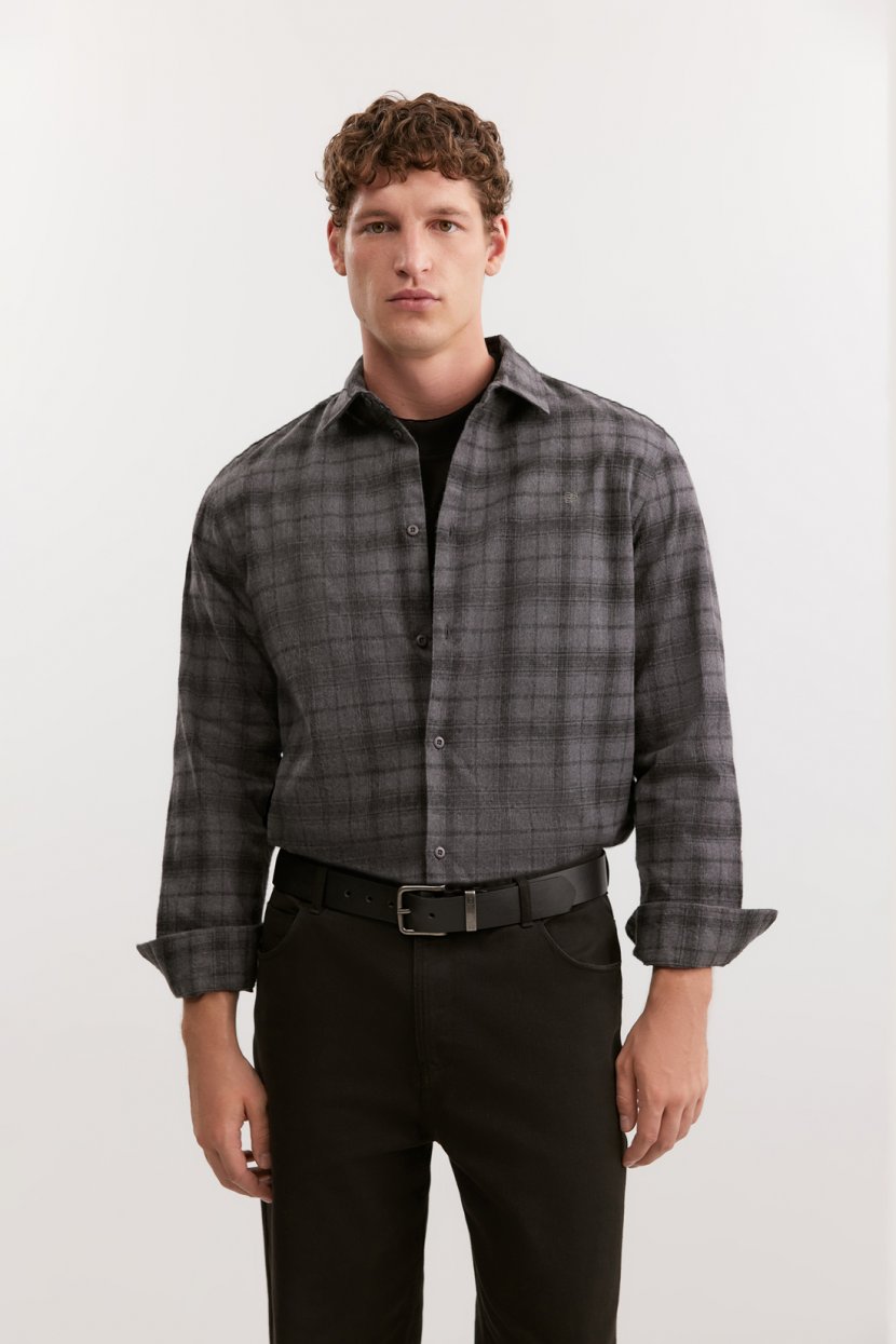 Рубашка из смесовой хлопковой фланели 4199₽