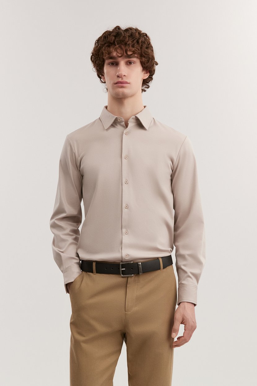 Рубашка из хлопкового интерлока