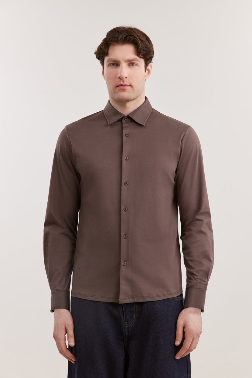 Рубашка из хлопкового интерлока 7699₽