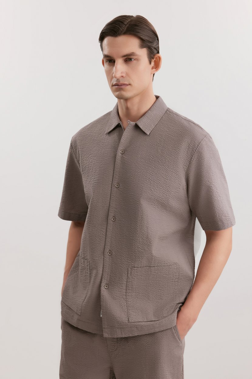 Рубашка из 100% хлопка, 3XL, серый