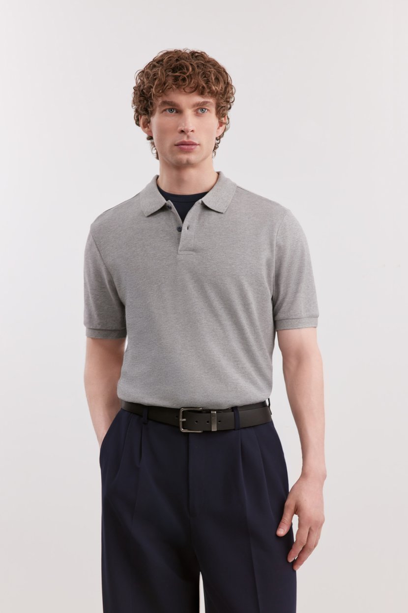 Базовое поло REGULAR FIT S серый 3199₽