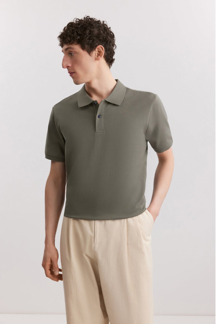 Базовое поло REGULAR FIT 3XL зеленый 3199₽