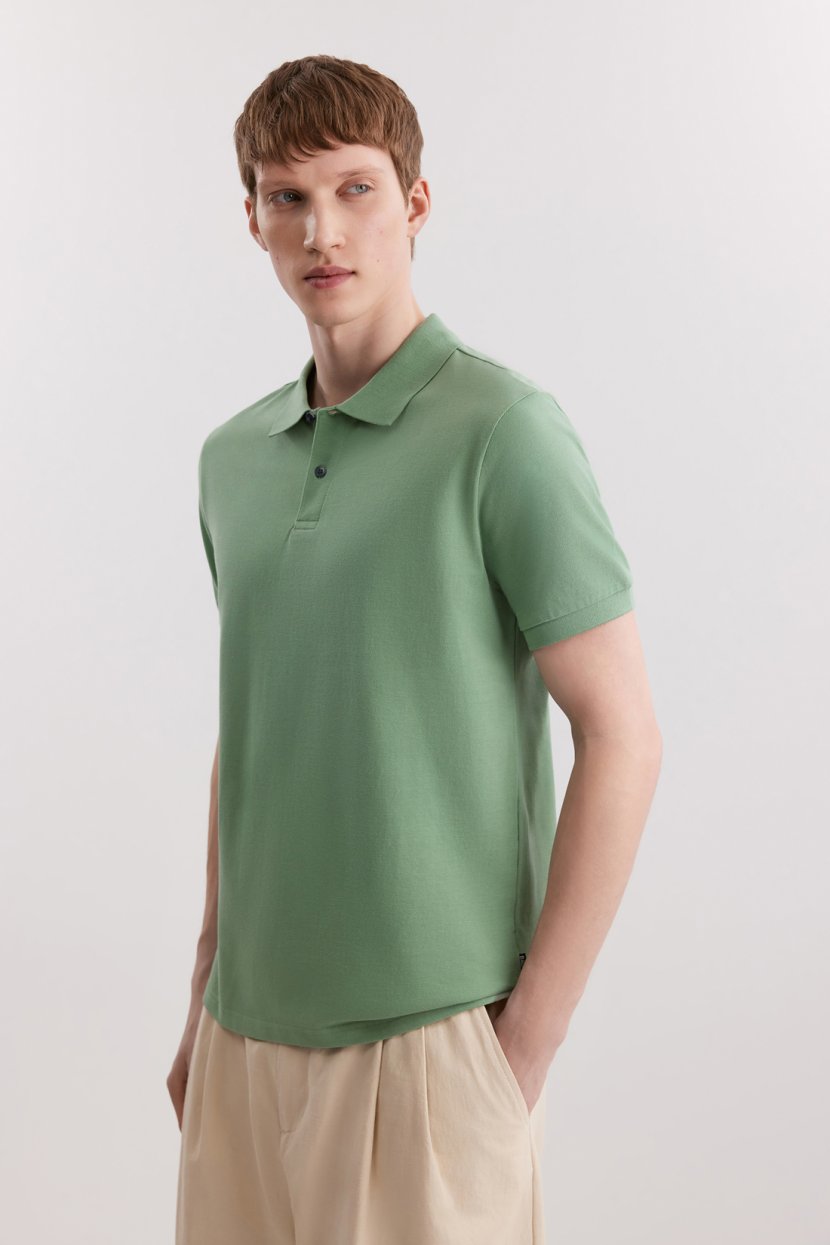 Базовое поло REGULAR FIT S зеленый 3199₽