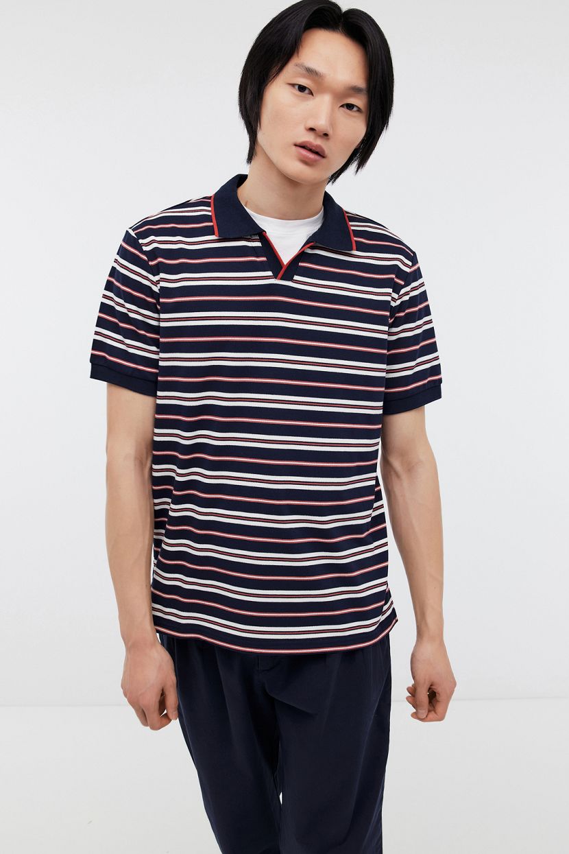 Поло из хлопкового пике L синий 1589₽