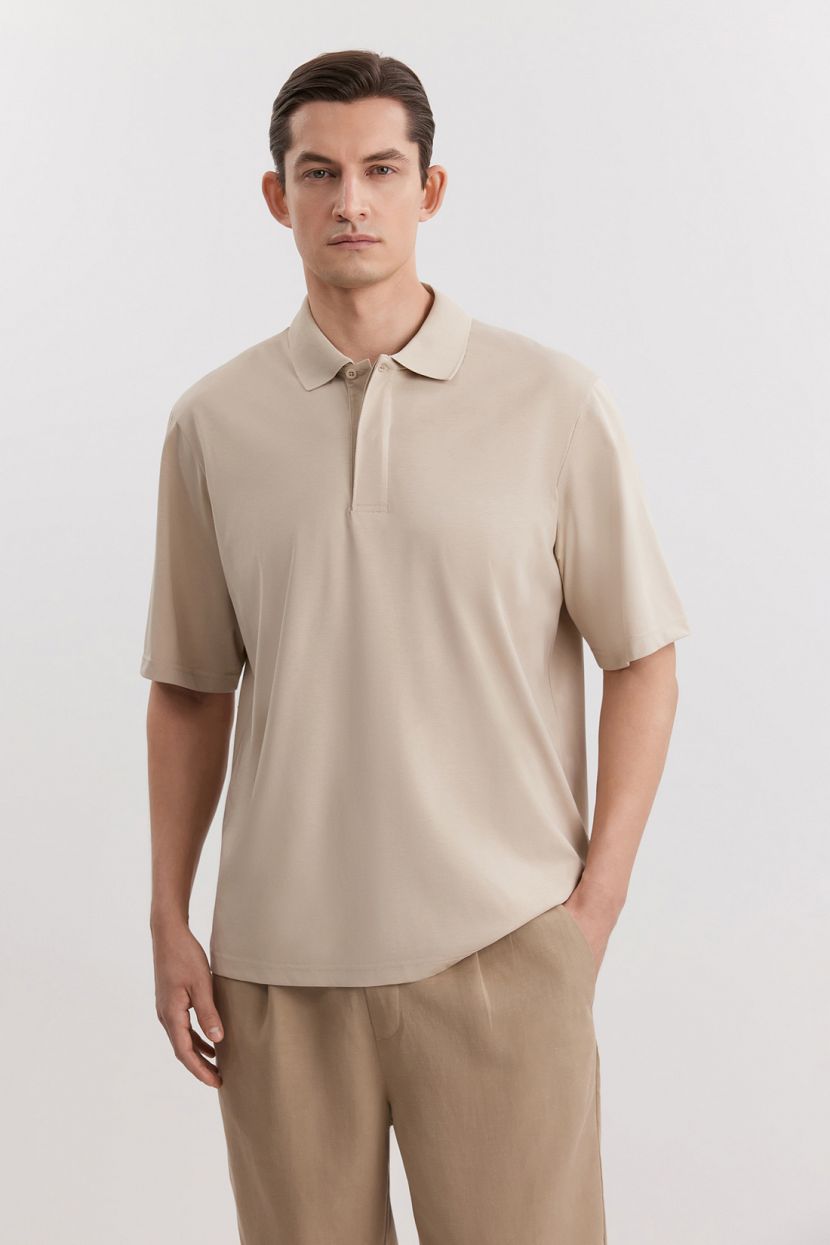 Поло из смесового полотна L бежевый 3899₽