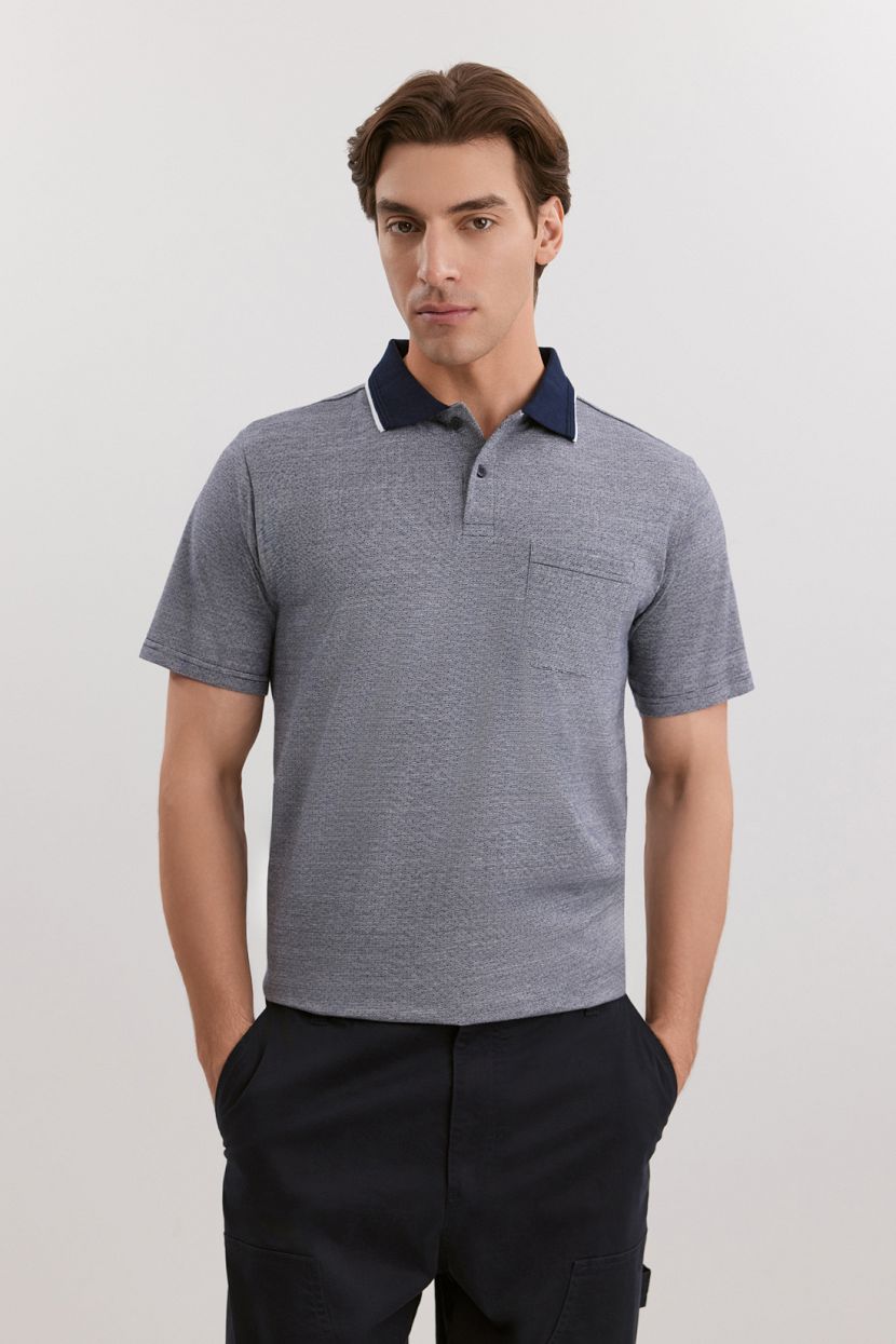 Поло из 100 хлопка 3XL голубой 2999₽